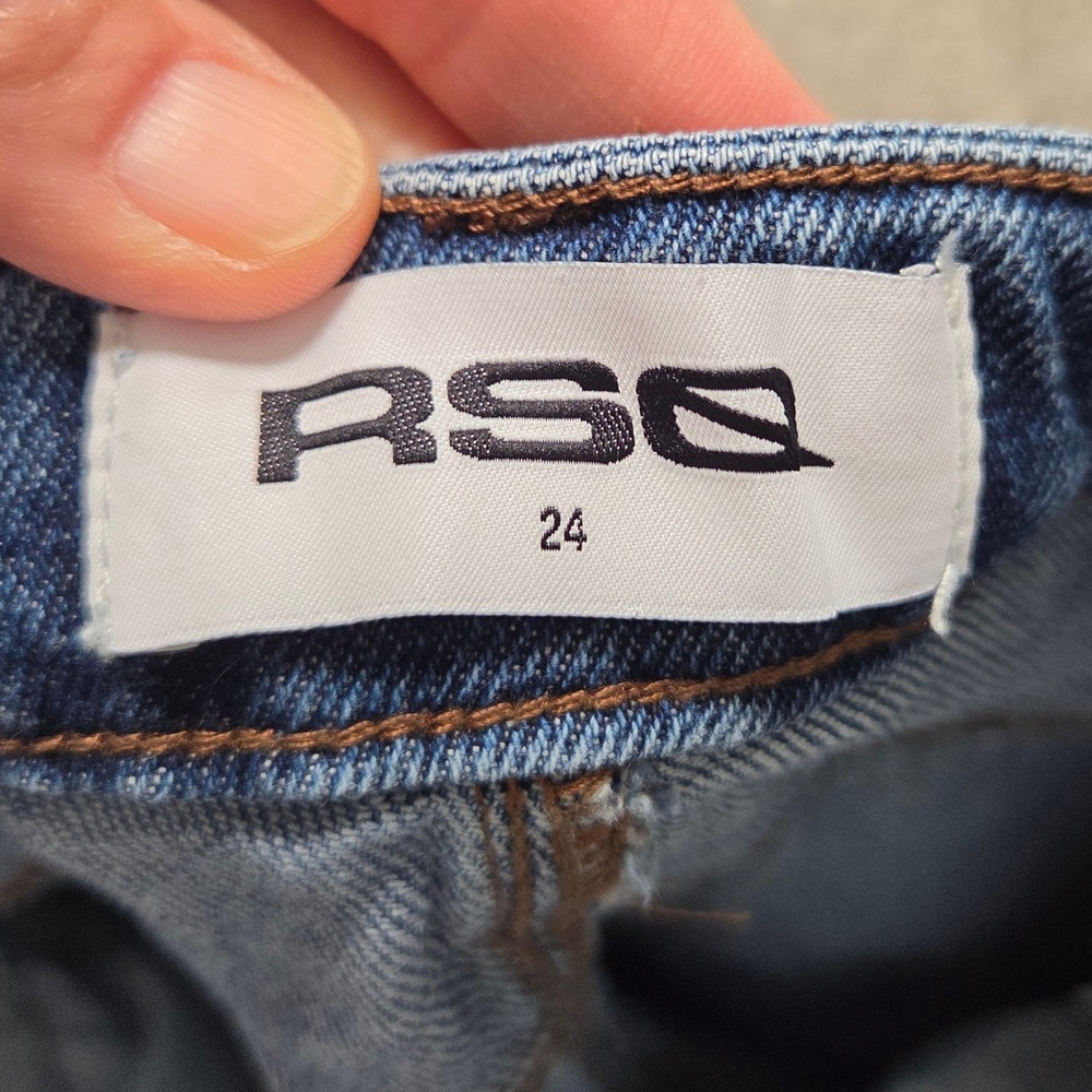 RSQ Flare Jeans Denim Blue Wash Juniors Size 24‎ - Picture 2 of 9